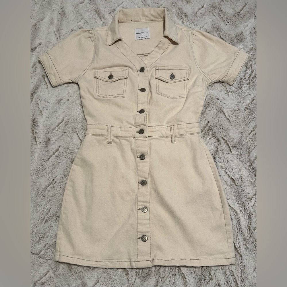 Celebrity Pink Juniors Button up Jeans Dress - Picture 8 of 15